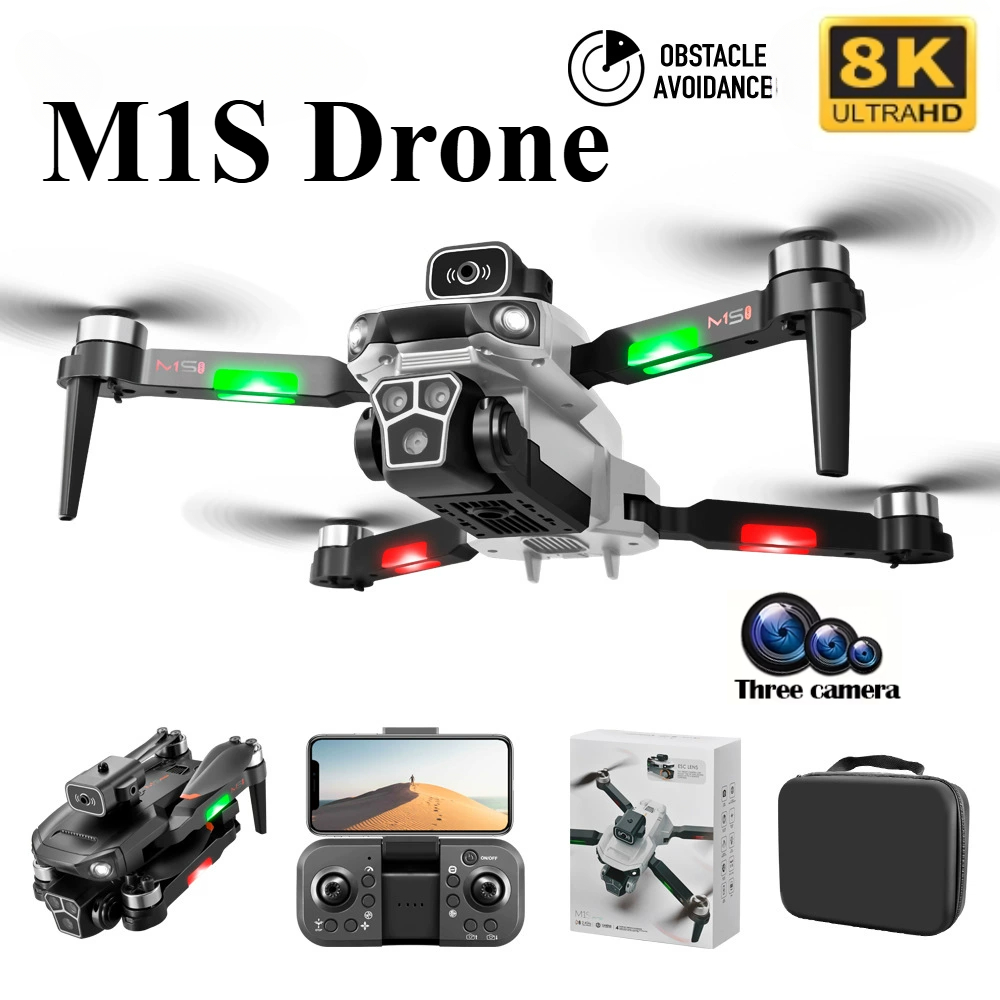Jjrc Drone X12 - Drone M1S 8K Profesional Kamera Tiga